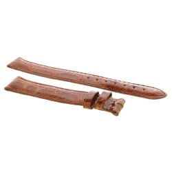 Cinturino Coccodrillo Marrone Gold Lucido 16/14 mm B32B forma classica 2