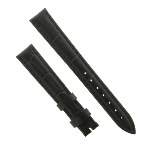 Cinturino Stampa Alligatore Nero Opaco 14/12 mm B37B classico