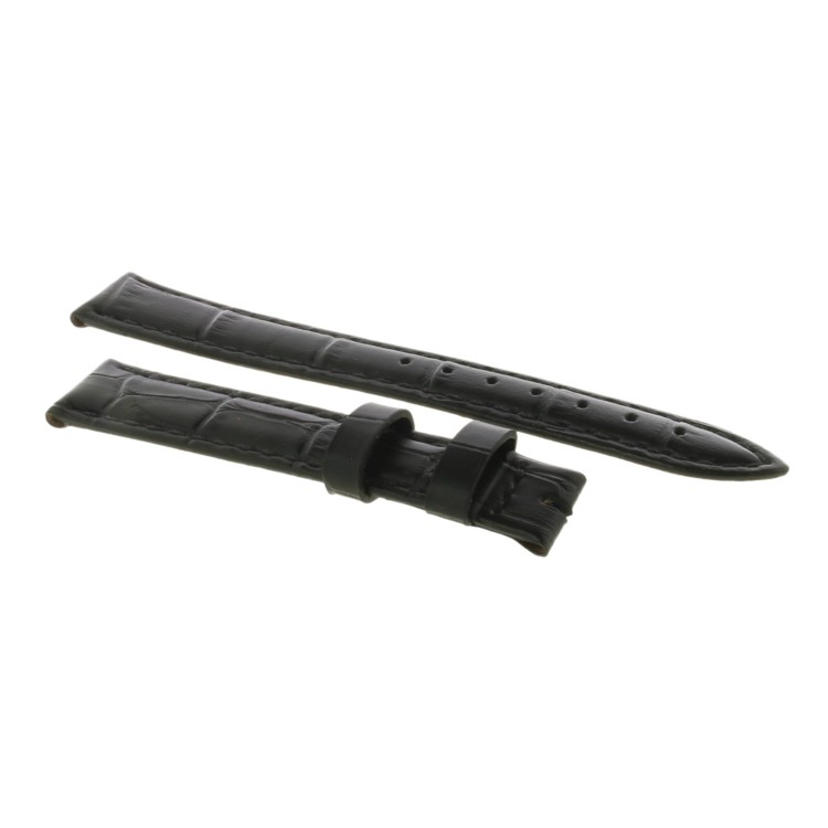 Cinturino Stampa Alligatore Nero Opaco 14/12 mm B37B classico
