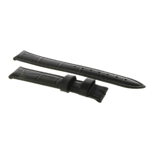 Cinturino Stampa Alligatore Nero Opaco 14/12 mm B37B classico