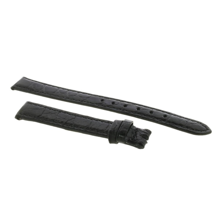 Cinturino Stampa Coccodrillo Nero semilucido 12/10 mm B26B classico