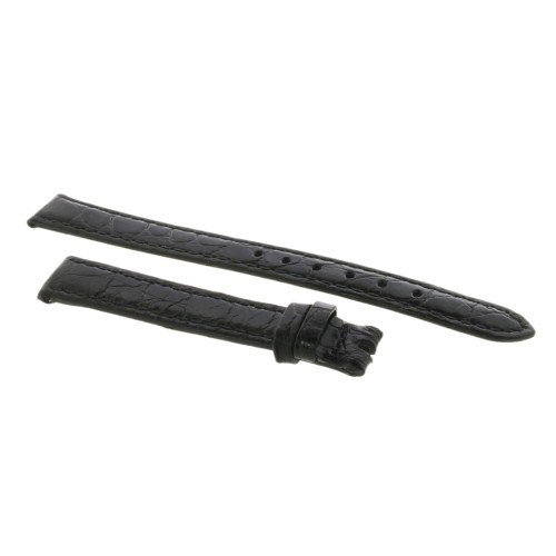 Cinturino Stampa Coccodrillo Nero semilucido 12/10 mm B26B classico