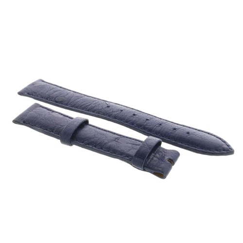 Cinturino Sartoriale Struzzo Blu Opaco 18/16 mm B35B.