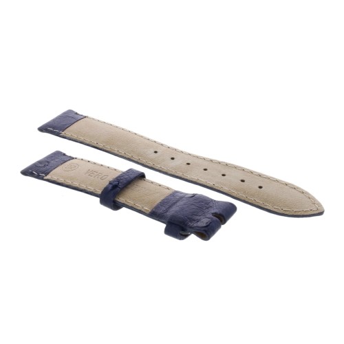 Cinturino Sartoriale Struzzo Blu Opaco 18/16 mm B35B.