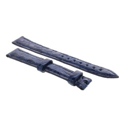 Cinturino Coccodrillo Blu Lucido 14/12 mm B32B forma classica Donna. 2