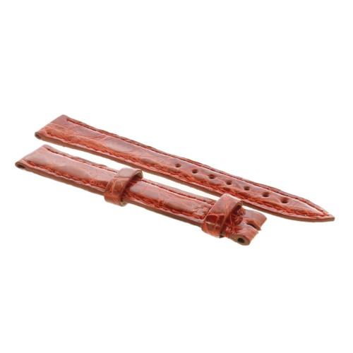 Cinturino Coccodrillo Rosso Lucido 14/12 mm B35B forma classica.