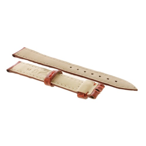 Cinturino Coccodrillo Rosso Lucido 14/12 mm B35B forma classica.