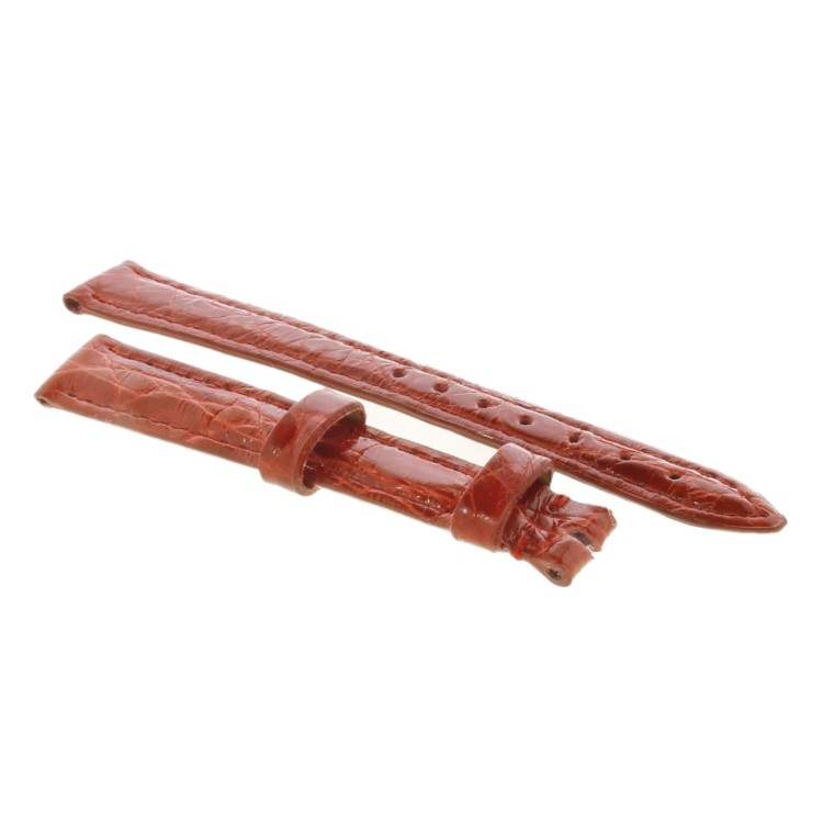 Cinturino Coccodrillo Rosso Lucido 12/10 mm B35B forma classica.