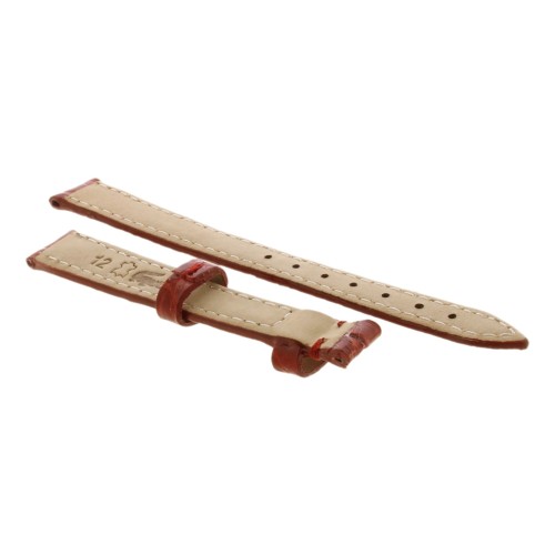 Cinturino Coccodrillo Rosso Lucido 12/10 mm B35B forma classica.