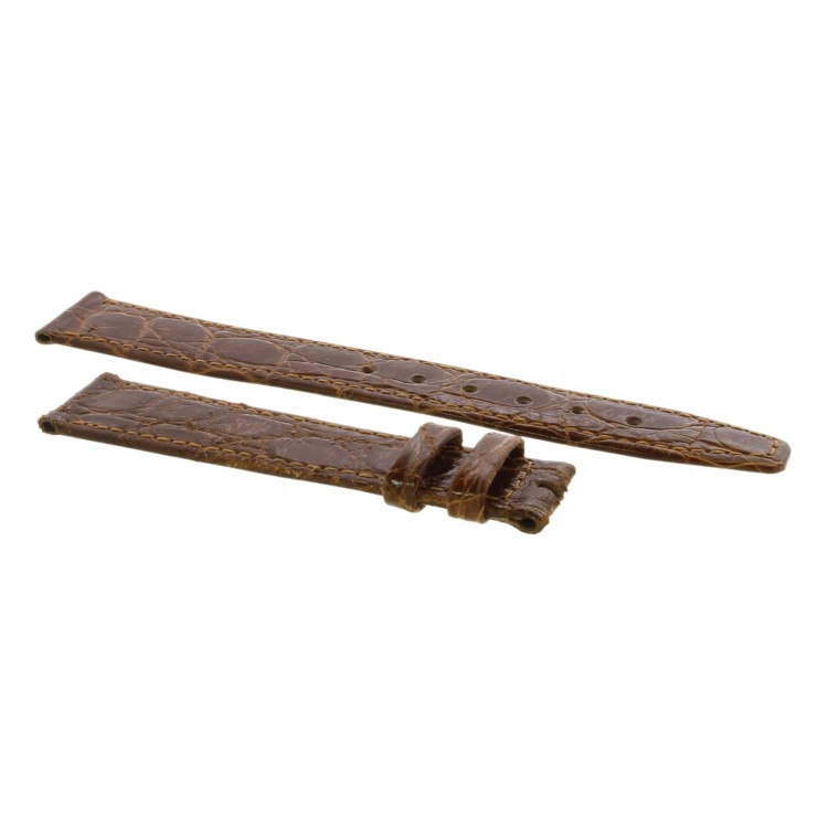 Zenith Cinturino V Coccodrillo Marrone 16/14 mm cucito piatto spessore 2,5/3 mm lunghezza 75/114 mm.