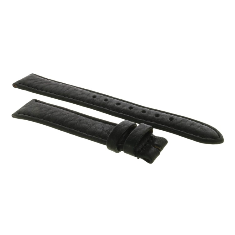Cinturino Pelle Vari Nero Opaco 16/14 mm B40B fodera nera classico.