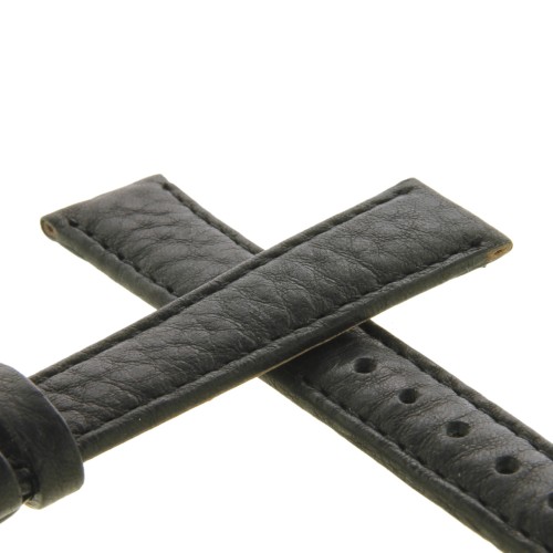 Cinturino Pelle Vari Nero Opaco 16/14 mm B40B fodera nera classico.