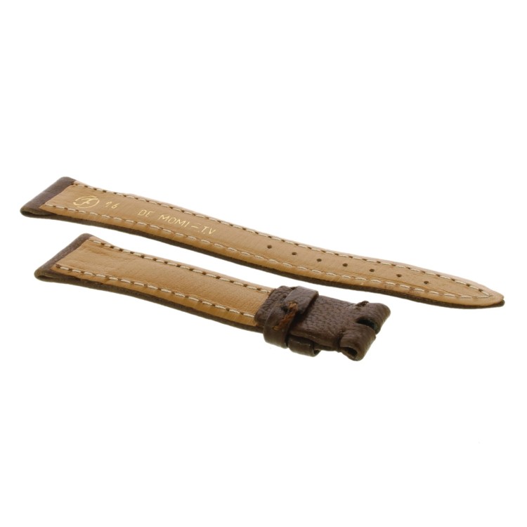 Cinturino Pelle Agnello Marrone opaco 16/12 mm B25B Piatto classico