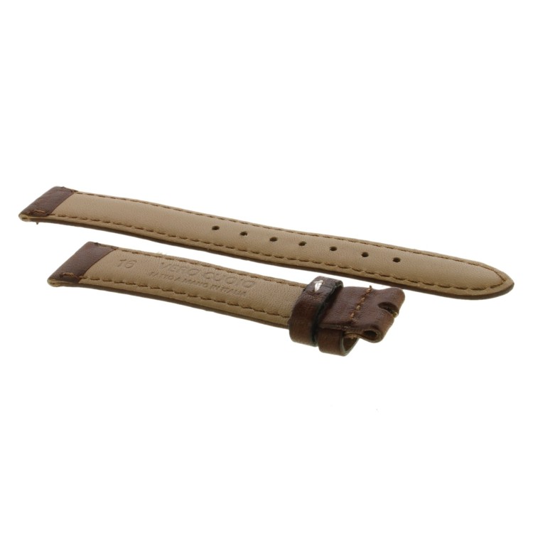 Cinturino Pelle Marrone Opaco 16/14 mm B40B fodera nera classico.
