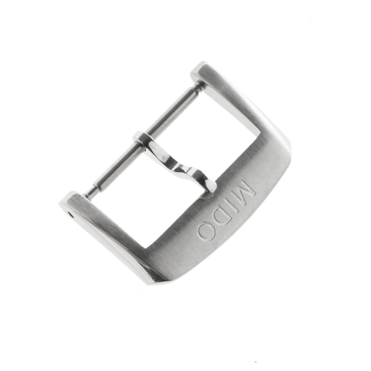 Mido Fibbia Ardiglione 18 mm Acciaio.