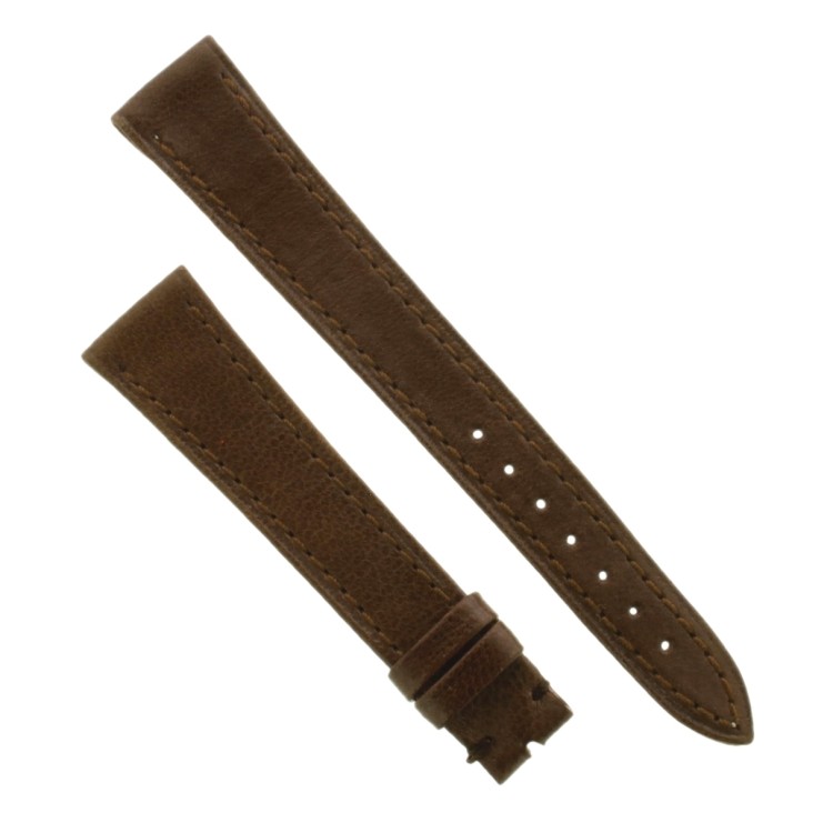 Cinturino Pelle Agnello Marrone opaco 16/12 mm B25B Piatto classico