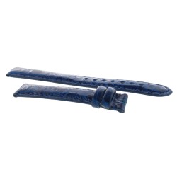 Cinturino Coccodrillo Blu Medio Lucido 16/14 mm B40B forma classica. 2