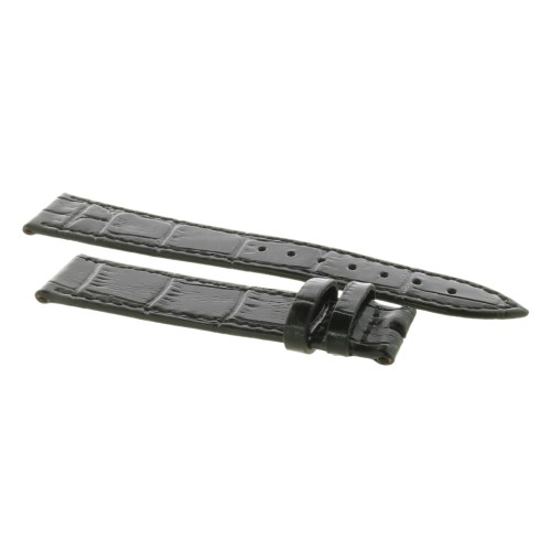Cinturino Stampa Alligatore Nero Semilucido 16/14 mm B28B classico