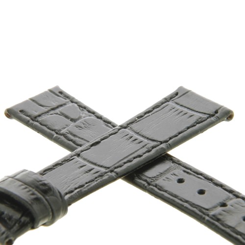 Cinturino Stampa Alligatore Nero Semilucido 16/14 mm B28B classico