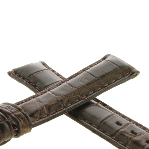 Cinturino Alligatore Marrone Moka Opaco 18/16 mm B45B classico