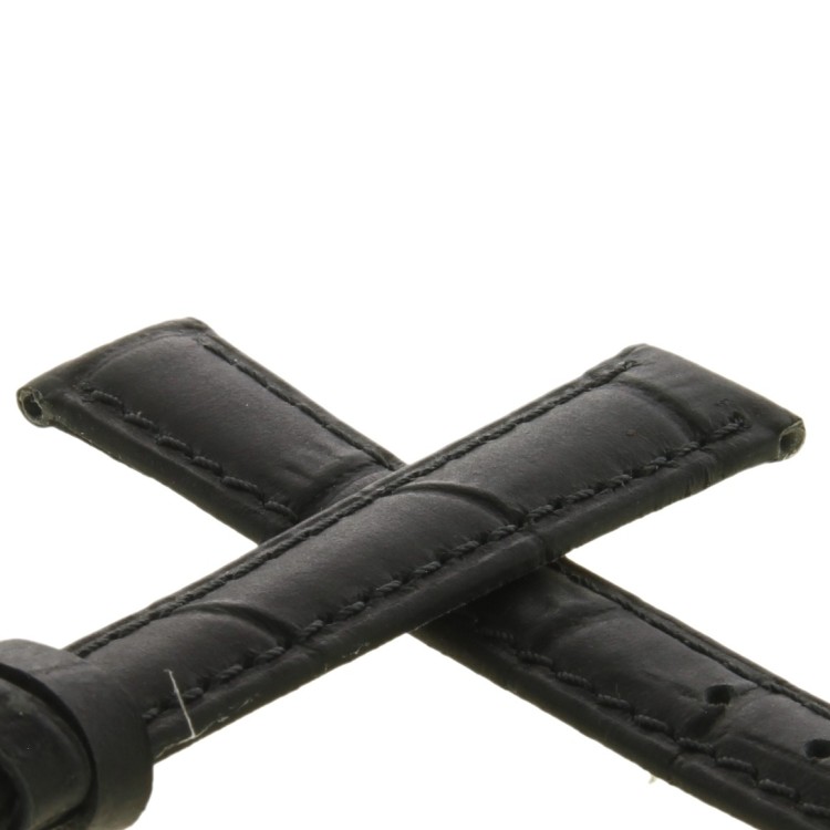 Cinturino Stampa Alligatore Nero Opaco 12/10 mm B30B classico