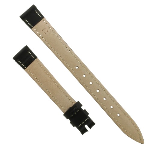 Cinturino Stampa Alligatore Nero Opaco 12/10 mm B30B classico