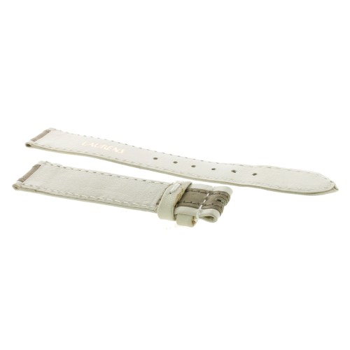 Cinturino Pelle Bicolore Bianco e Grigio Opaco forma classica 17/14 mm B24W