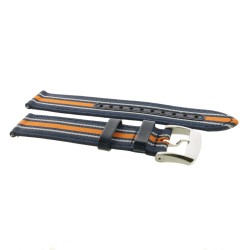 Mido Cinturino Tessuto Blu Arancio 22/22 mm con fibbia 2