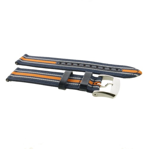 Mido Cinturino Tessuto Blu Arancio 22/22 mm con fibbia