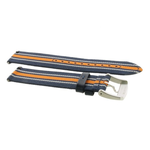 Mido Cinturino Tessuto Blu Arancio 22/22 mm con fibbia