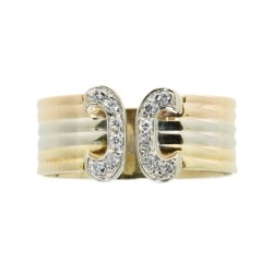 Anello Fascia Diamanti ct 0,12 Oro 18 kt 2