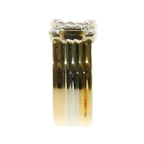 Anello Fascia Diamanti ct 0,12 F VVS Oro 18 kt
