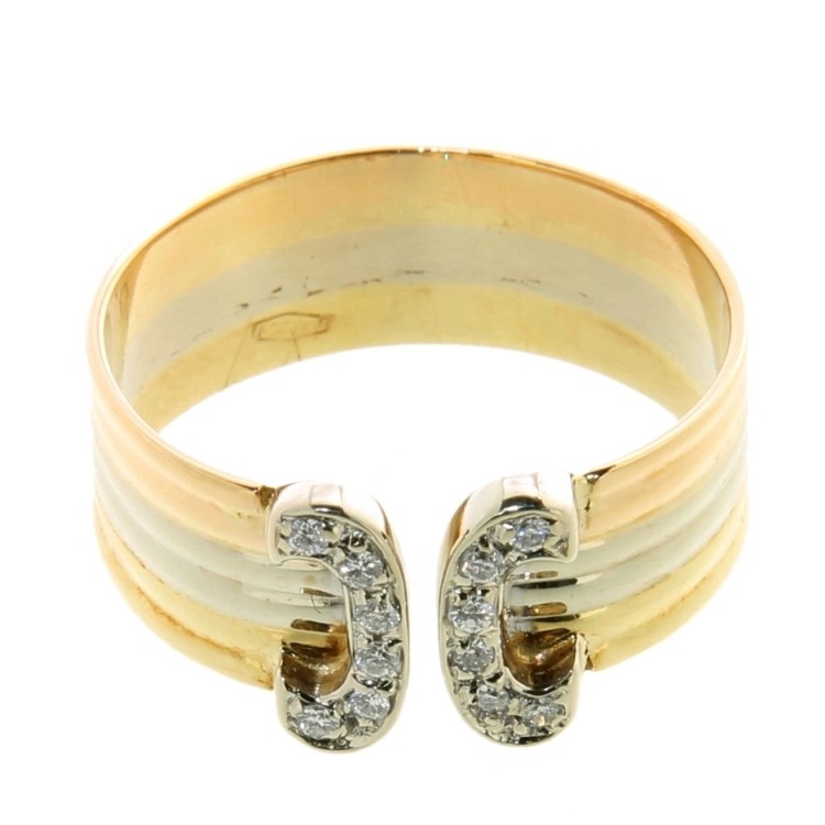 Anello Fascia Diamanti ct 0,12 Oro 18 kt