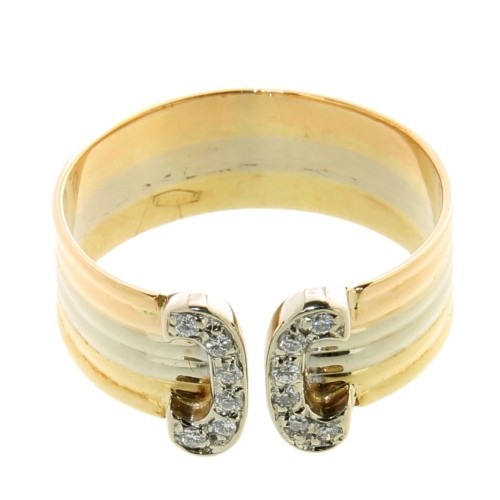 Anello Fascia Diamanti ct 0,12 Oro 18 kt
