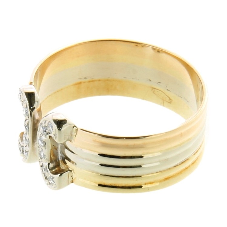 Anello Fascia Diamanti ct 0,12 Oro 18 kt