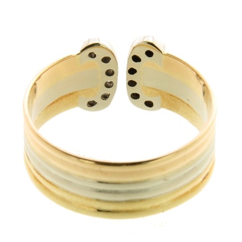 Anello Fascia Diamanti ct 0,12 Oro 18 kt