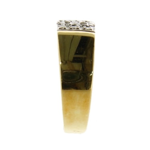 Anello MIGNOLO con Iniziale B 0,08 Oro 18 kt