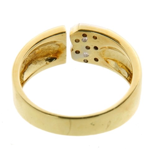 Anello MIGNOLO con Iniziale B 0,08 Oro 18 kt