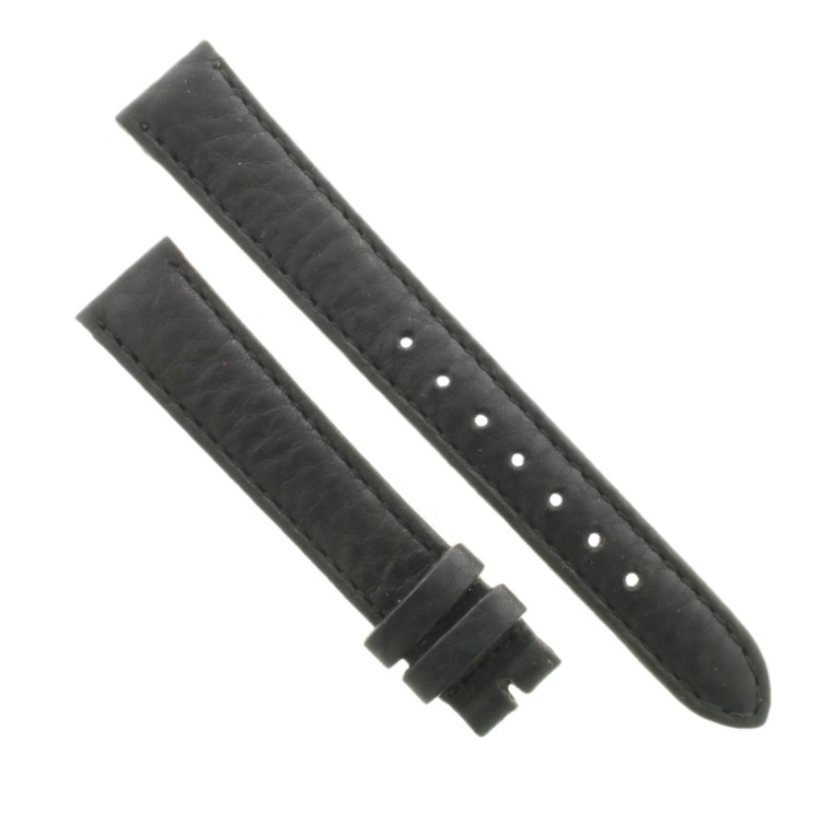 Cinturino Pelle Vari Nero Opaco 16/14 mm B40B fodera nera classico.