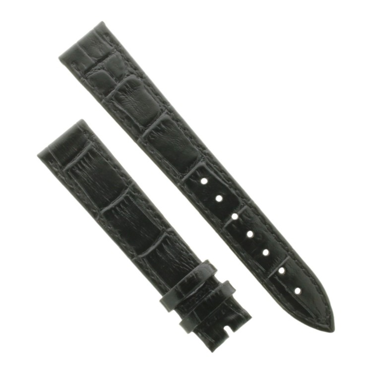 Cinturino Stampa Alligatore Nero Semilucido 16/14 mm B28B classico