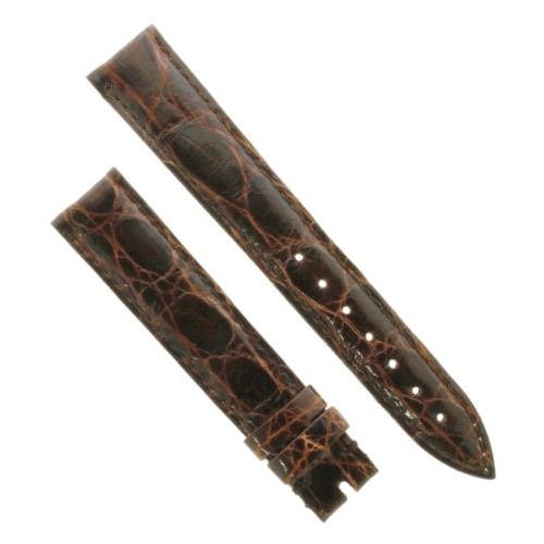 Cinturino Coccodrillo Marrone Testa di Moro Lucido 16/14 B37B forma classica