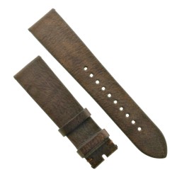 Cinturino Sartoriale Pelle Vitello Goffrata Marrone Testa di Moro 22/20 mm B35N classico non cucito