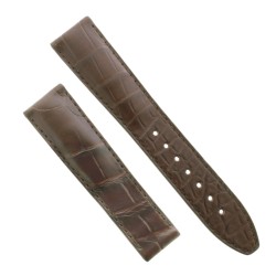 Cinturino Misure adatte a OMEGA Speedmaster Alligatore Marrone Scuro Opaco 21/18 mm B58M