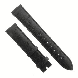 Cinturino Sartoriale Struzzo Nero Opaco 18/16 mm B35B.