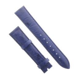 Cinturino Sartoriale Struzzo Blu Opaco 18/16 mm B35B.