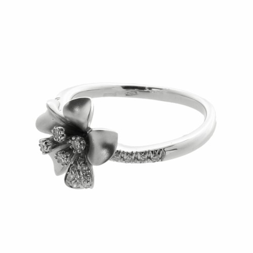 Anello Fiore Diamanti ct 0,19 Oro 18 kt
