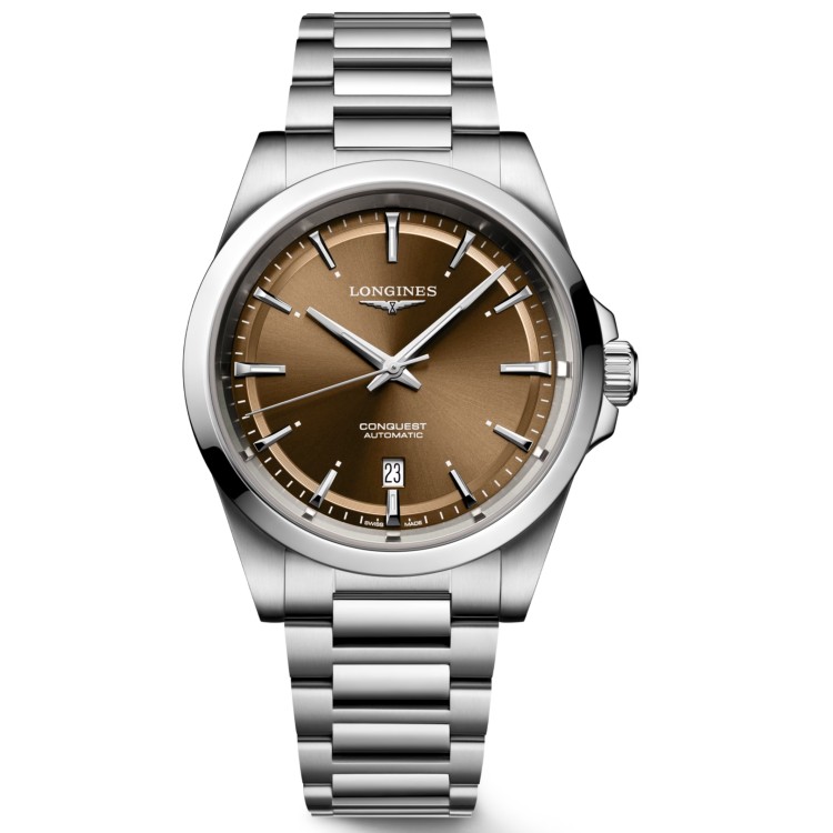 LONGINES CONQUEST L3.830.4.62.6 misura 41 mm Automatico Marrone