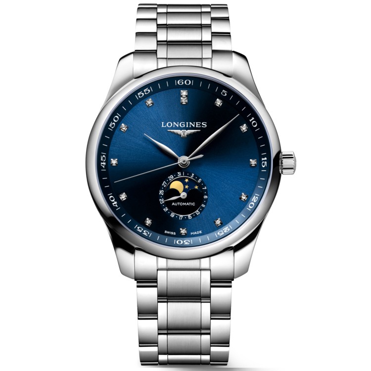 LONGINES MASTER COLLECTION L2.919.4.97.6 Automatico 42 mm Acciaio Fasi Luna Blu