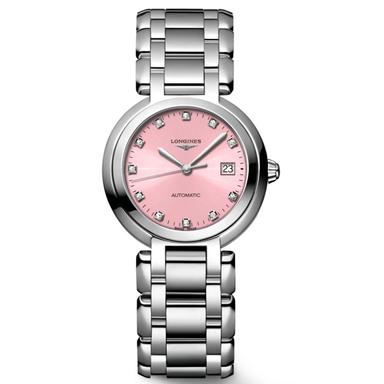 LONGINES PRIMA LUNA L8.113.4.99.6 Automatico 30 mm Rosa Diamanti.