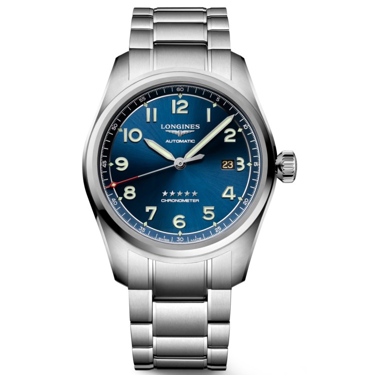 LONGINES SPIRIT L3.811.4.93.6 Acciaio 42 mm Automatico Blu